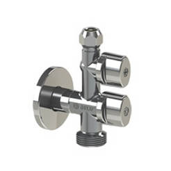 Angle valve 1/2" x 3/8" x 3/4", ball, combination, with check valve