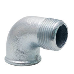 Galvanized elbow nipple 1"