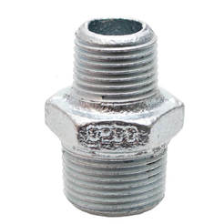 Reducing galvanized nipple 1" x 1/2"