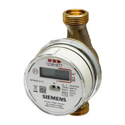 Electronic water meter for hot water 3/4" 4 cubic meters/hour with remote reading AMR/Walk-By SIEMENS