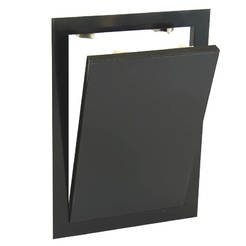 Inspection hole 200 x 300mm black frame/black glass RAL9005