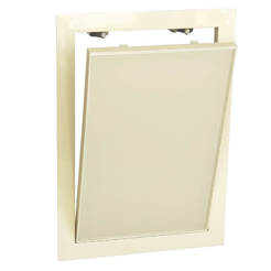 Inspection hole 200 x 300mm beige frame/beige glass RAL1015