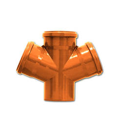 PVC coupler ф110 х ф110 х ф110/67°, orange
