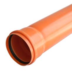 PVC Pipe Ф110mm 3m SN2.5 SolidPipe carbon layer muffled