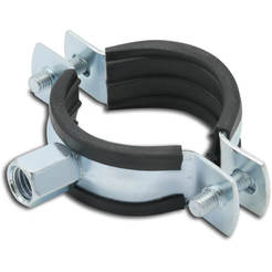 Pipe clamp with rubber and nut M8/M10 (193-200)mm 8" MERT