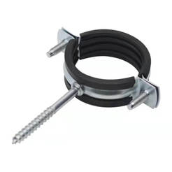 Pipe clamp with rubber and nut M10 SET 160mm