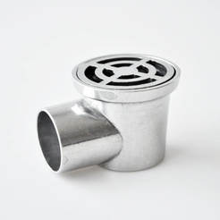Рогов сифон за баня Ф50 мм, алуминий кръг