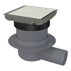 Siphon horn with double-sided stainless grid 13 x 13 cm APV140 ALCADRAIN