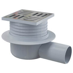 Floor horn siphon - 105 x 105 mm, F 50 mm with stainless steel grille