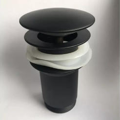 Сифон клик-клак за умивалник с преливник черен мат S 706 B INTER CERAMIC