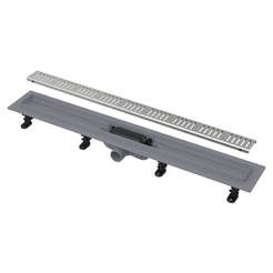 Linear siphon for bathroom Ф40mm with perforated grille 650mm Simple APZ10-650M