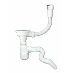 Alpaca sink siphon with overflow upper and lower part with propeller Ф92mm