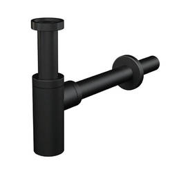 Metal washbasin siphon round black matt ф32mm A400BLACK Design