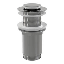 Top for sink siphon without overflow 5/4" metal, click-clack plug f66mm A395