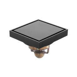 Комбиниран сифон за баня прав/рогов DUO WC02G60-O Black ф50мм, 100 х 100мм черен мат