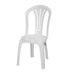 Градински пластмасов стол без подлакътници, бял FOLIGA