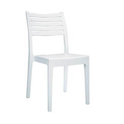 Градински стол Olimpia - бял, полипропилен
