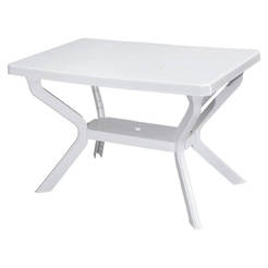 Садовый стол пластиковый 70 x 110 см, белый Roccia