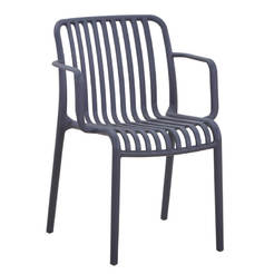Chair with armrests polypropylene gray 55x56x79cm Convee