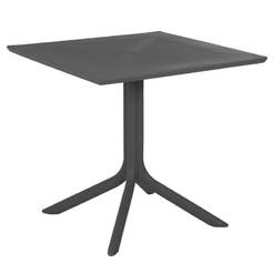 Table 80x80x75cm square polypropylene gray