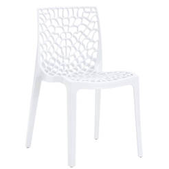 Садовый стул Hush из полипропилена, белый, 42x47x79 см.