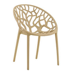 Gartenstuhl Daren, Polypropylen, beige, 42 x 47 x 79 cm