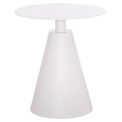 Круглый стол Sera, 50х56 см, алюминиевый, белый.