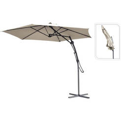 Градински чадър 3м пуш система, таупе