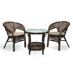 Садовый набор Pelangi - 3 части натуральный ротанг, цвет орех