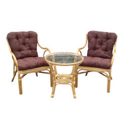 Gartenset Makita - 3 Teile natürliches Rattan, kupferfarben