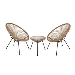 Набор «Акапулько» из 3 предметов, черный и бежевый.