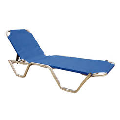 Aluminum deck chair, blue AEGEAN