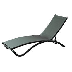Aluminium-Chaiselongue 4 Positionen, grau