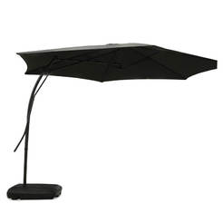 Gartenschirm 3,8m dunkelgrau Push-System