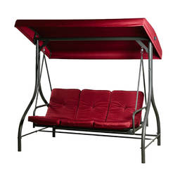 Gartenschaukel 192 x 118 x 175cm bis 280kg Bett rot