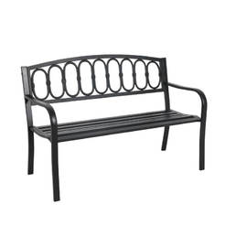 Gartenbank 127 x 61 x 87cm, Stahl und Schmiedeeisen