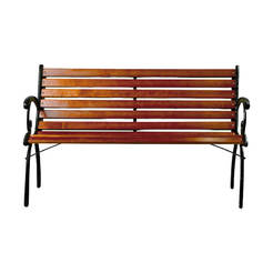 Gartenbank 127 x 63 x 78cm Schmiedeeisen und Holz