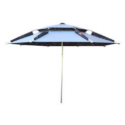 Зонт пляжный 2.20м с защитой от ультрафиолета серый Спасатель люкс