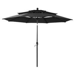 Зонт садовый двускатный 3м темно-серый