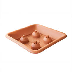 Flowerpot Quadro 37 x 37 cm terracotta plastic