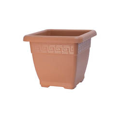 Flowerpot Quadro 37 x 37 x 32 cm 20 l plastic terracotta