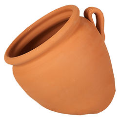 Flower jar inclined 30 cm terracotta ceramics