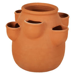 Strawberry pot 32 cm with 6 holes ceramic tiles