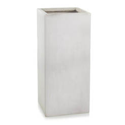 Кашпо из фиброглины 34x70см серый Ecolite POLNIX