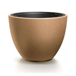 Цветочный горшок, пластиковый Heos 29,8 см, бронзовый, PROSPERPLAST