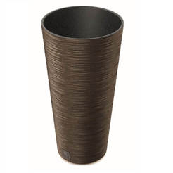 Цветочный горшок, пластиковый Furu Slim 30 см, кофейный PROSPERPLAST