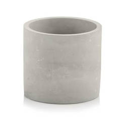 Ceramic cylindrical flower pot 8x6cm gray Rustic POLNIX