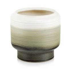 Ceramic flowerpot 15x16cm 3 colors green Vintage POLNIX