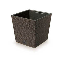 Flower pot, plastic Furu Square 24cm coffee PROSPERPLAST