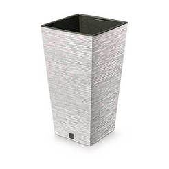 Flower pot, plastic Furu Square 45cm white high PROSPERPLAST
